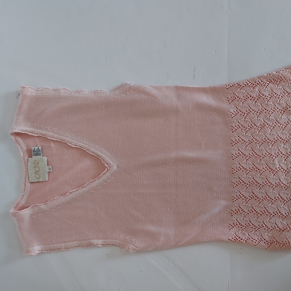 Vintage Peach Cache Shell Vest Top Size Large - image 1